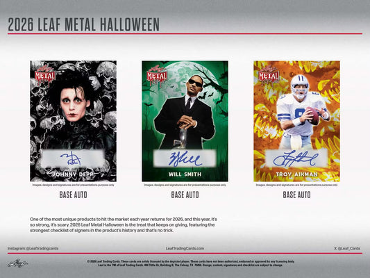 2026 Leaf Metal Halloween Hobby Box