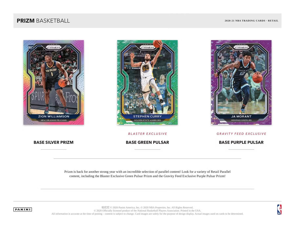 2020/21 Panini Prizm Basketball Retail Box