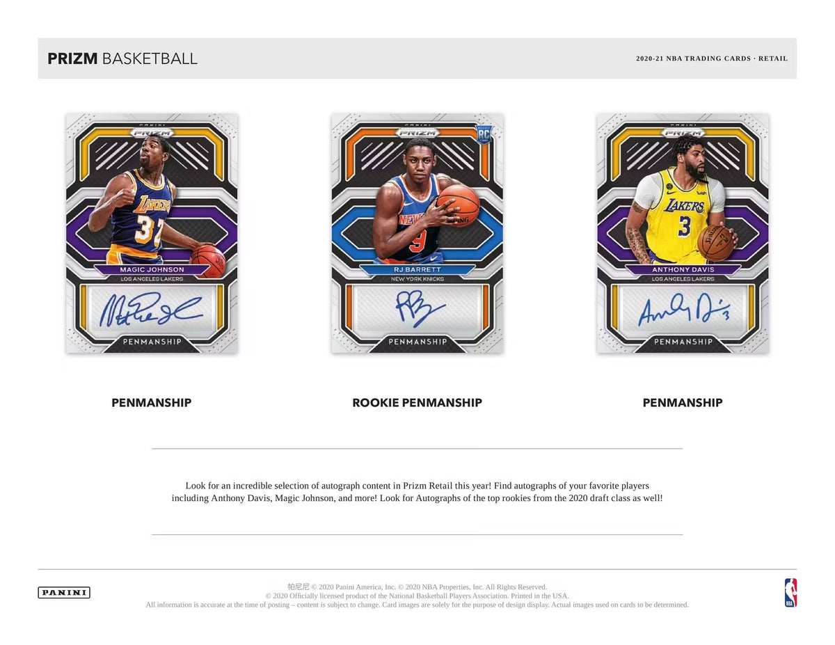 2020/21 Panini Prizm Basketball Retail Box